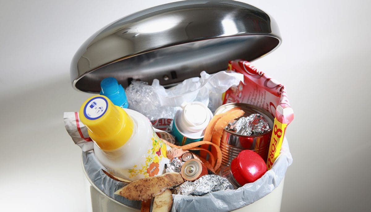 how to clean a stinky garbage can