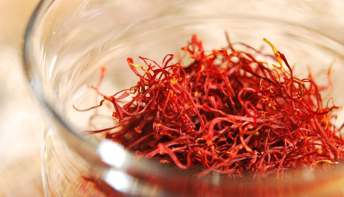 saffron spice in jar