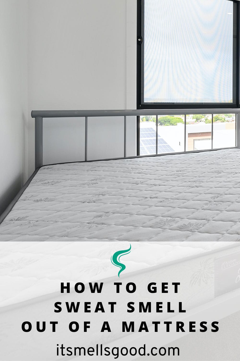 mattress smells like sweat - how to fix? - Pinterest image
