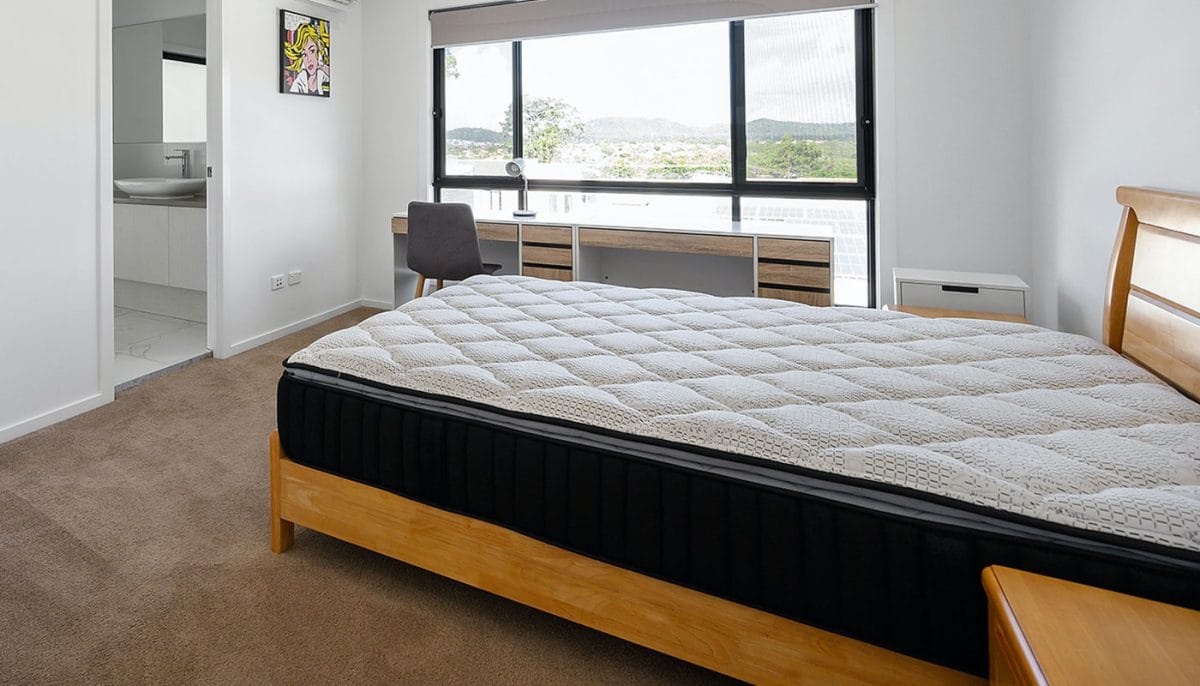 fresh and clean mattress in the bedroom
