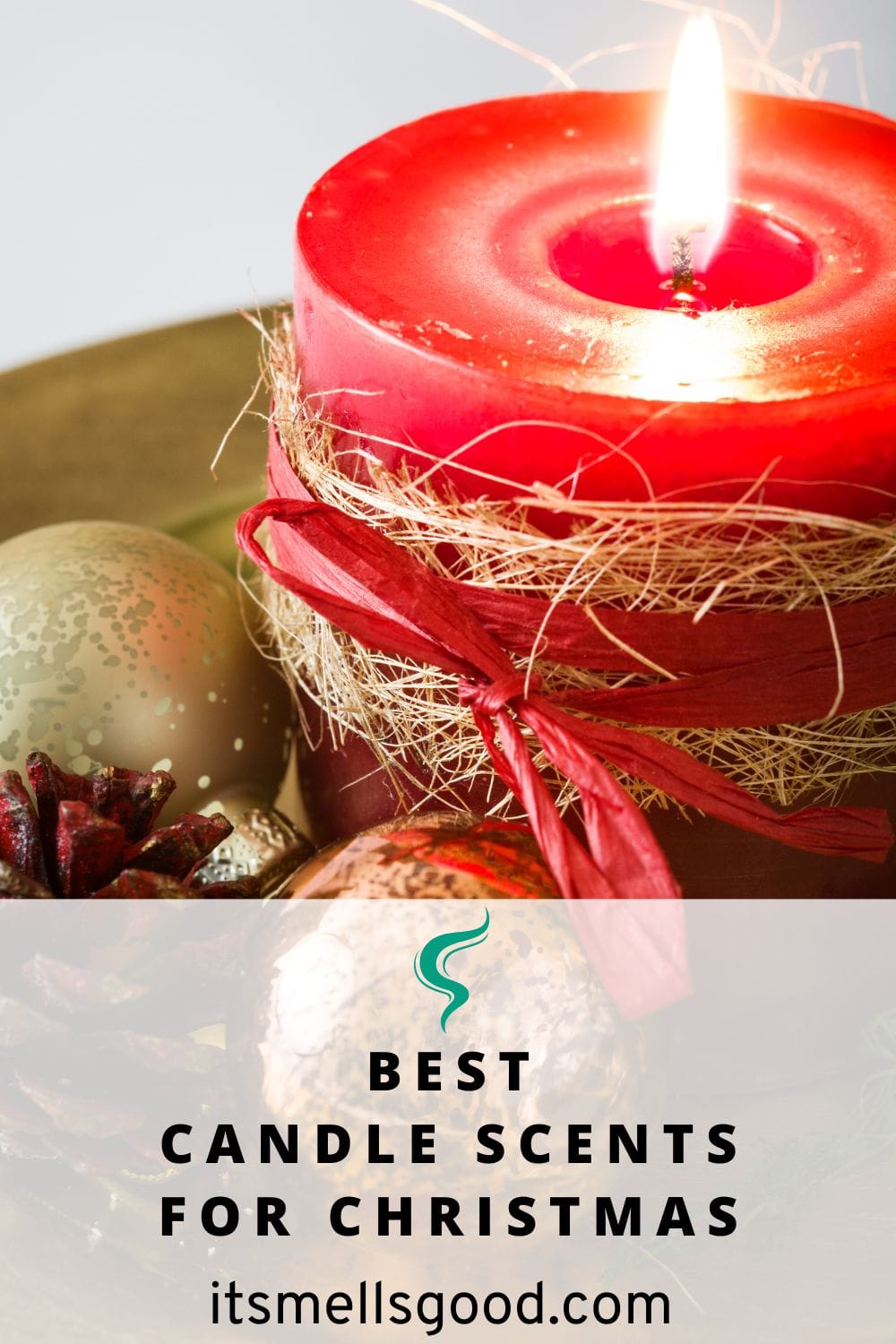 Christmas candle scents - pin image