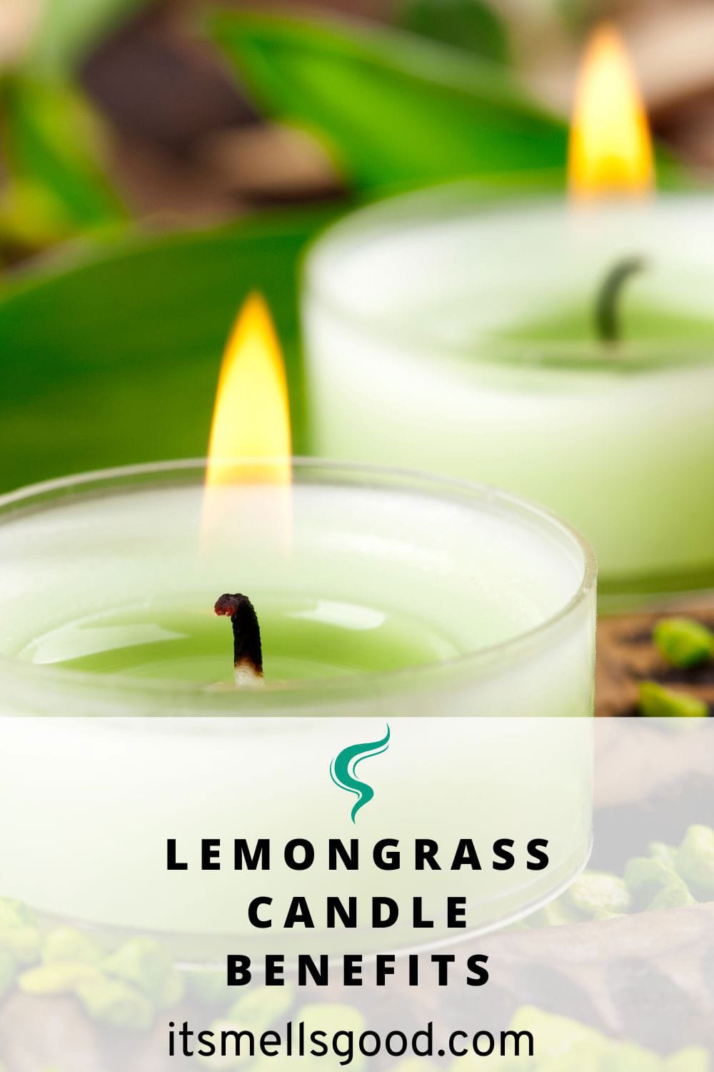 lemongrass candle benefits - pin image